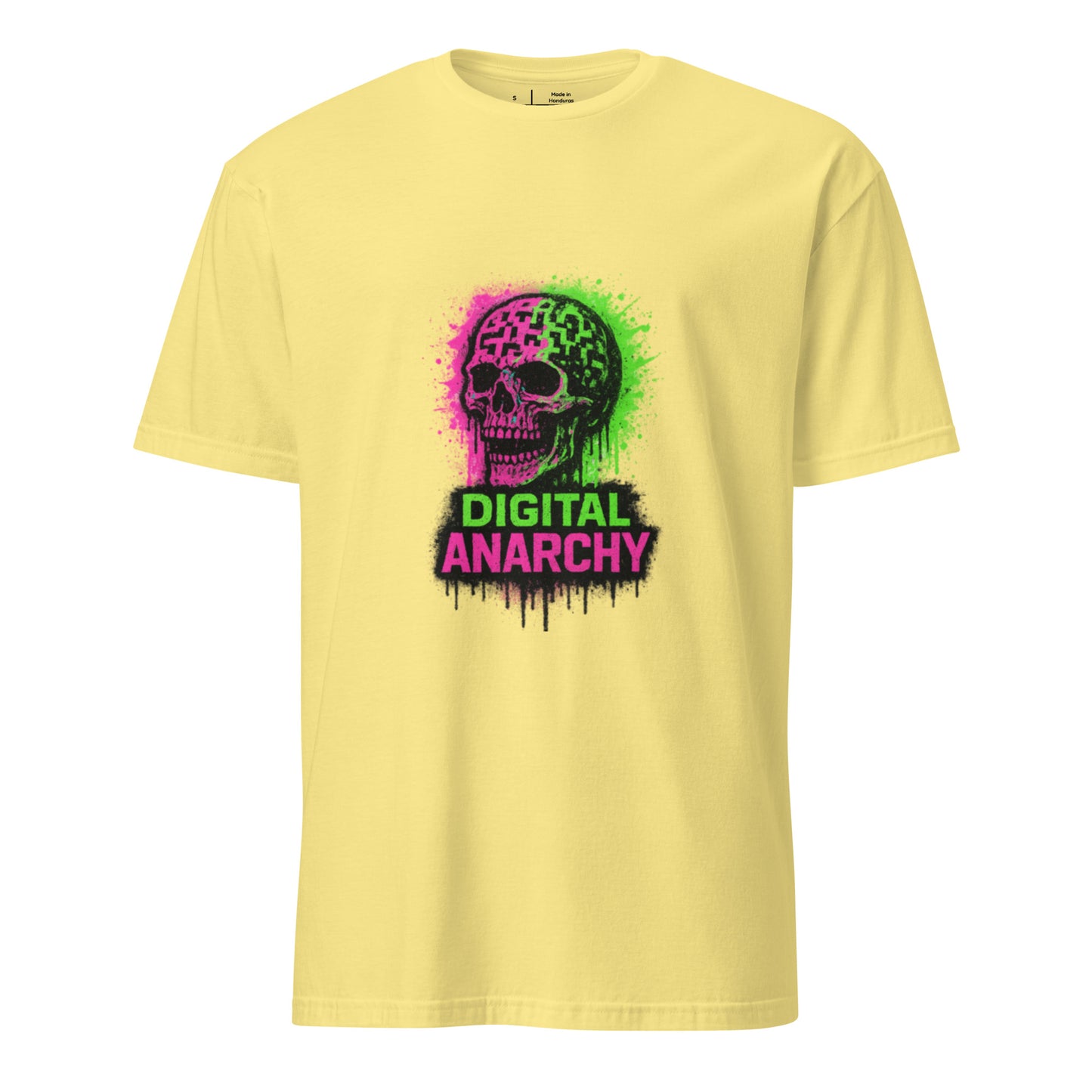 Digital Anarchy - Visual Rebellion - Short-Sleeve Unisex T-Shirt - Graphic Tee - Cornsilk - Front
