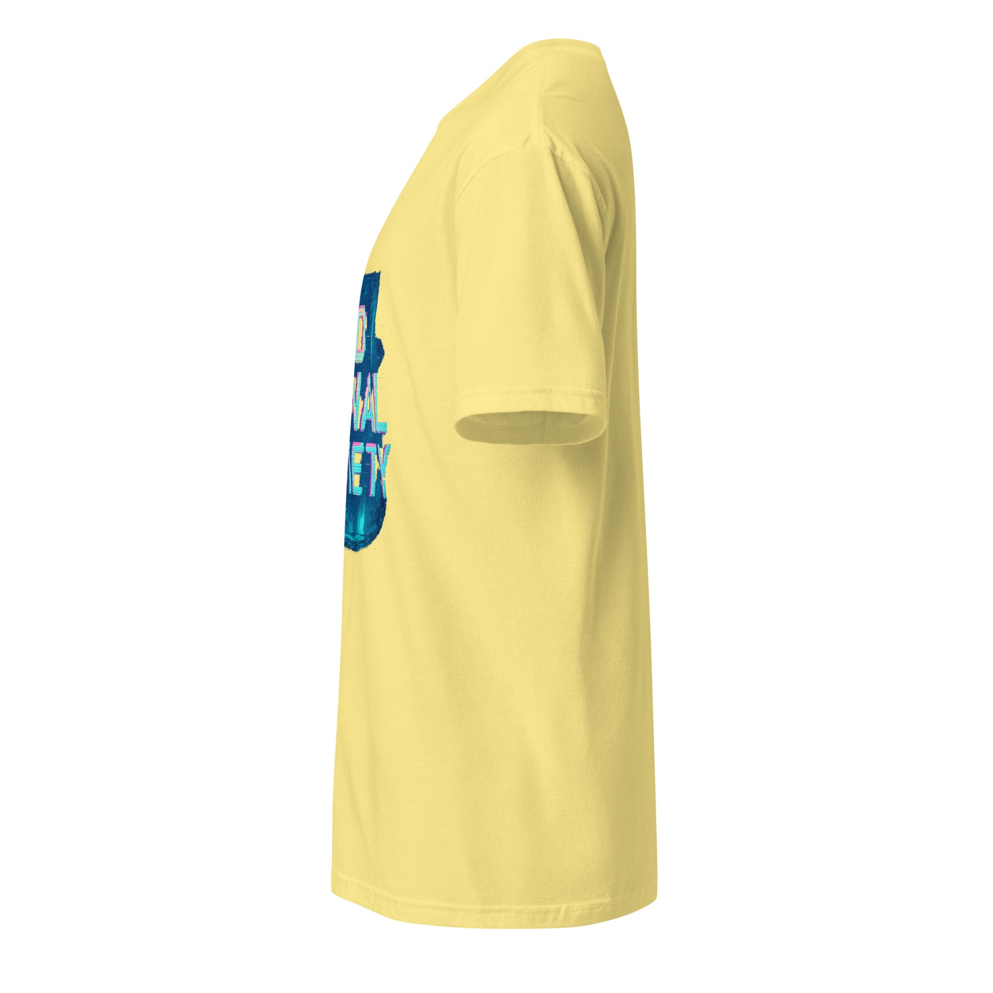 No Signal Society - Digital Detox - Short-Sleeve Unisex T-Shirt - Graphic Tee - Cornsilk - Left side