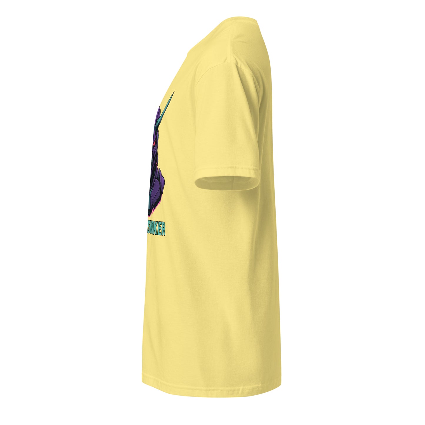 Mecha - Humanoid Mech - Short-Sleeve Unisex T-Shirt - Graphic Tee - Cornsilk - Left side
