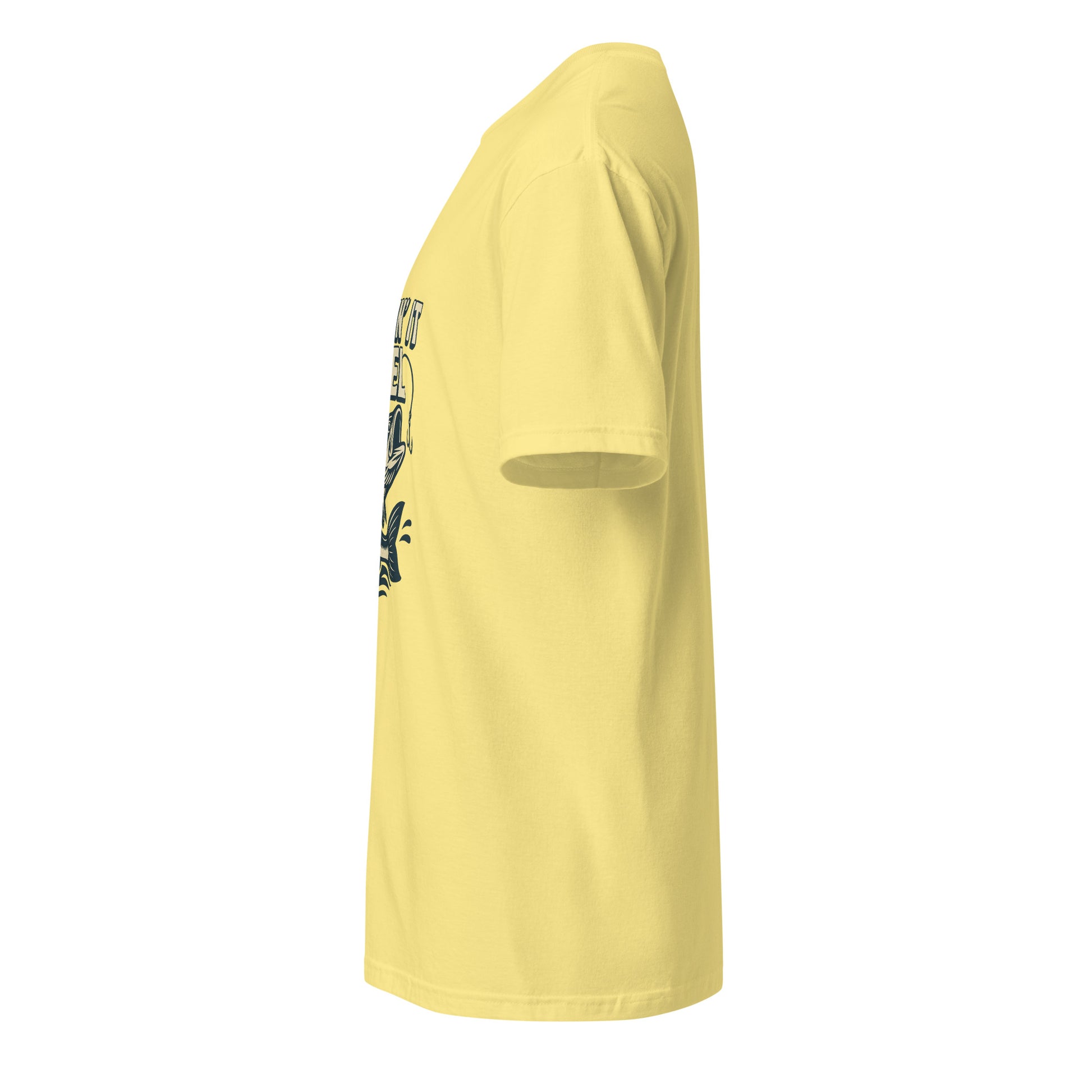 Keepin It Reel - Fishing Slogan - Short-Sleeve Unisex T-Shirt - Graphic Tee - Cornsilk - Left side