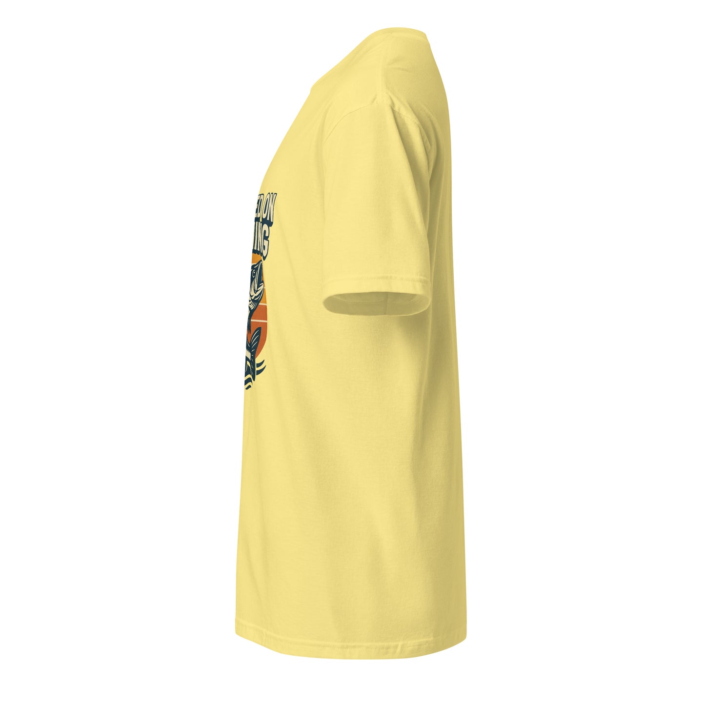 Hooked On Fishing - Hobbyist - Short-Sleeve Unisex T-Shirt - Graphic Tee - Cornsilk - Left side