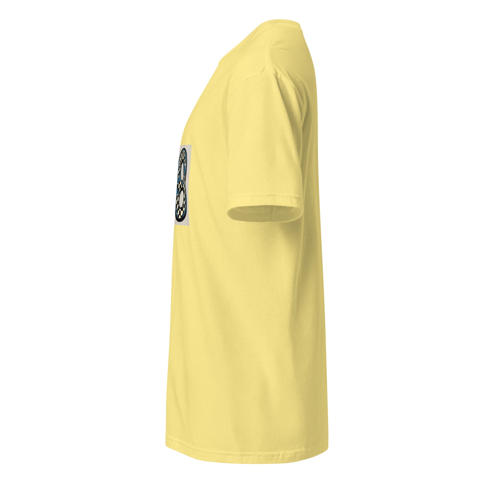 68 - Carefree Vibes - Short-Sleeve Unisex T-Shirt - Graphic Tee - Cornsilk - Left side