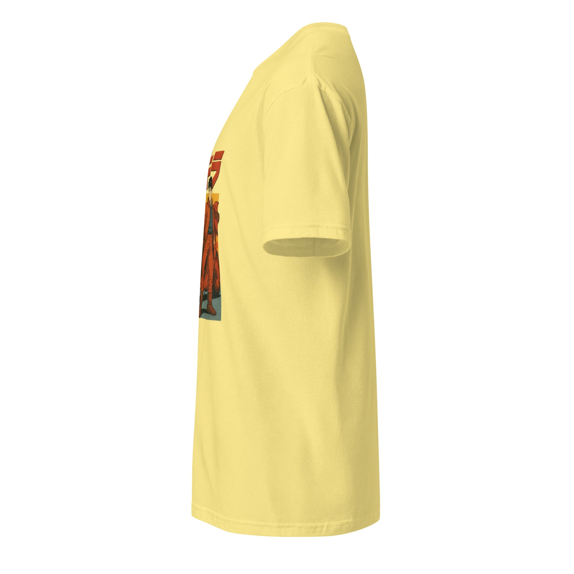 Neo-Tokyo Awaits – Retro Manga - Short-Sleeve Unisex T-Shirt - Graphic Tee - Cornsilk - Left side