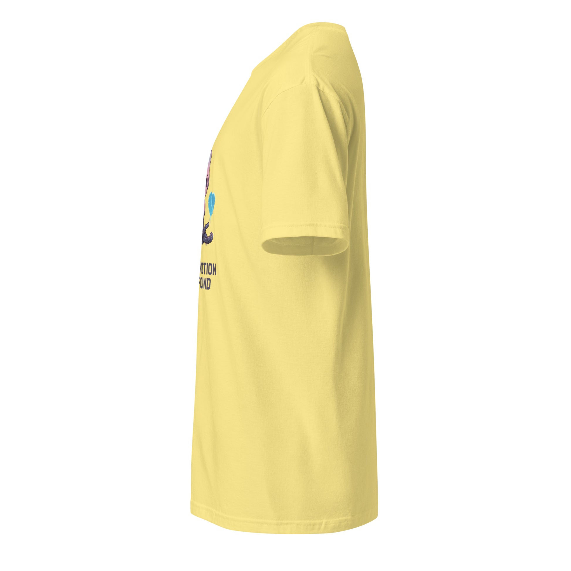 404: Emotion Not Found – Glitch Heart Robot  - Short-Sleeve Unisex T-Shirt - Graphic Tee - Cornsilk - Left side