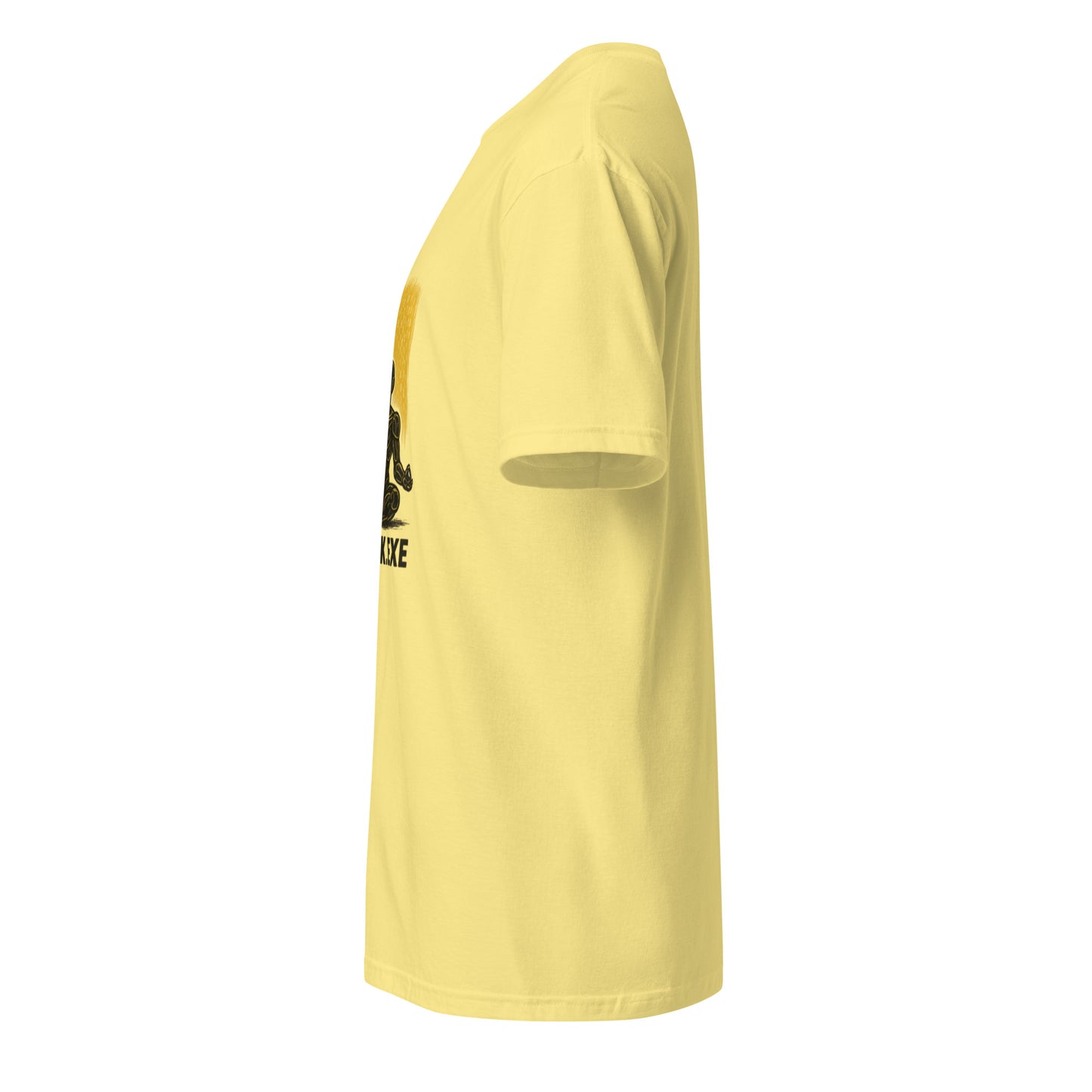 Think.exe – Cyber Meditation - Short-Sleeve Unisex T-Shirt - Graphic Tee -Cornsilk - Left side