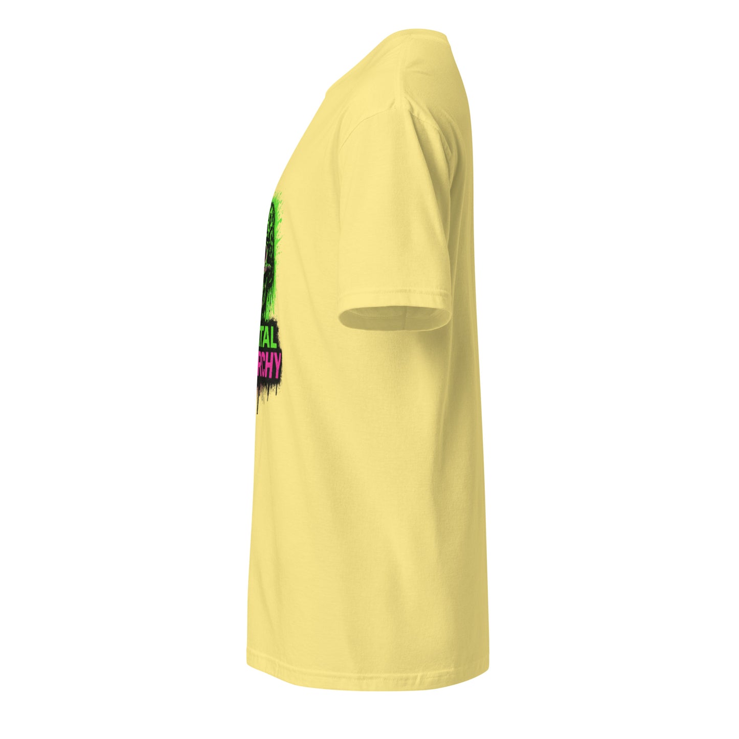 Digital Anarchy - Visual Rebellion - Short-Sleeve Unisex T-Shirt - Graphic Tee - Cornsilk - Left side