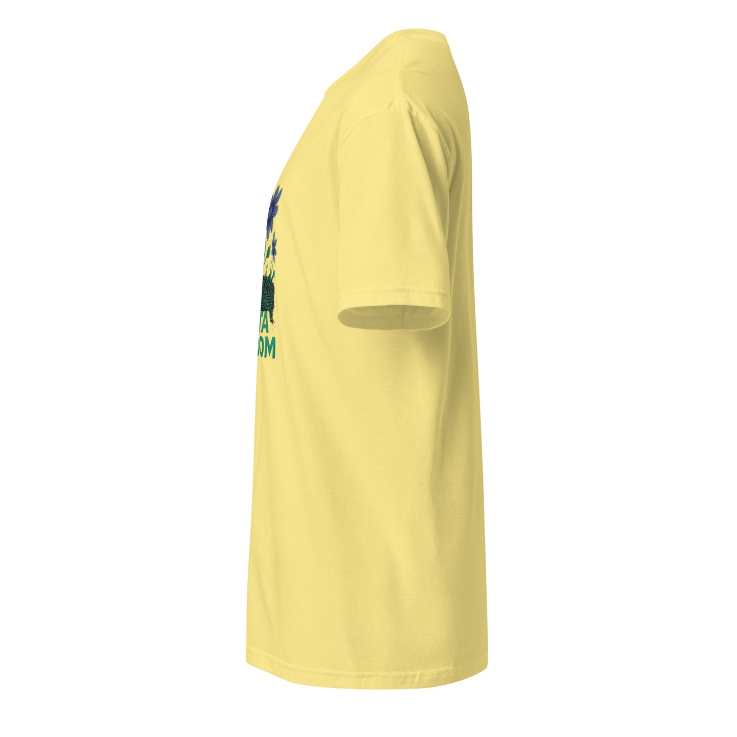 Data Bloom - Digital Fusion - Short-Sleeve Unisex T-Shirt - Graphic Tee - Cornsilk - Left side