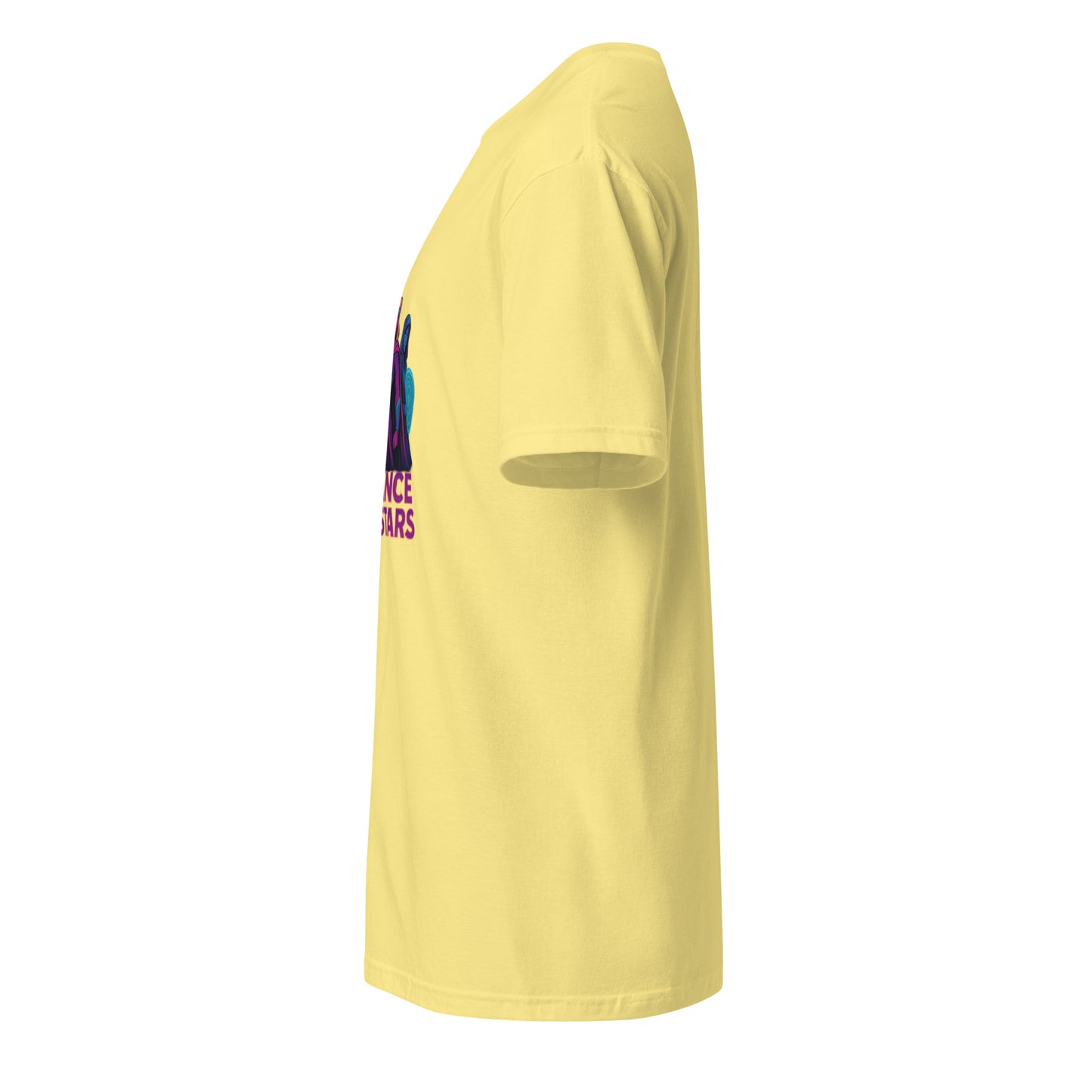 Galaxy Spirit Sisterhood - Neon Pop Warriors - Short-Sleeve Unisex T-Shirt - Graphic Tee - Cornsilk - Left side