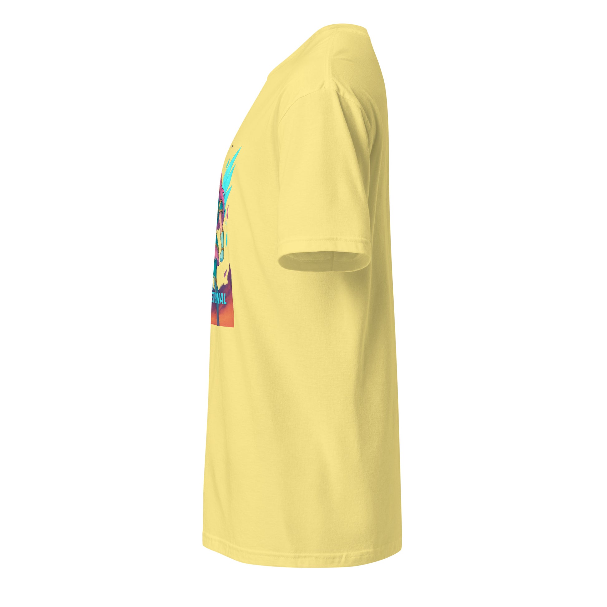 Lumina Star-Sentinel – Cosmic Crystal Heroine - Short-Sleeve Unisex T-Shirt - Graphic Tee - Cornsilk - Left side