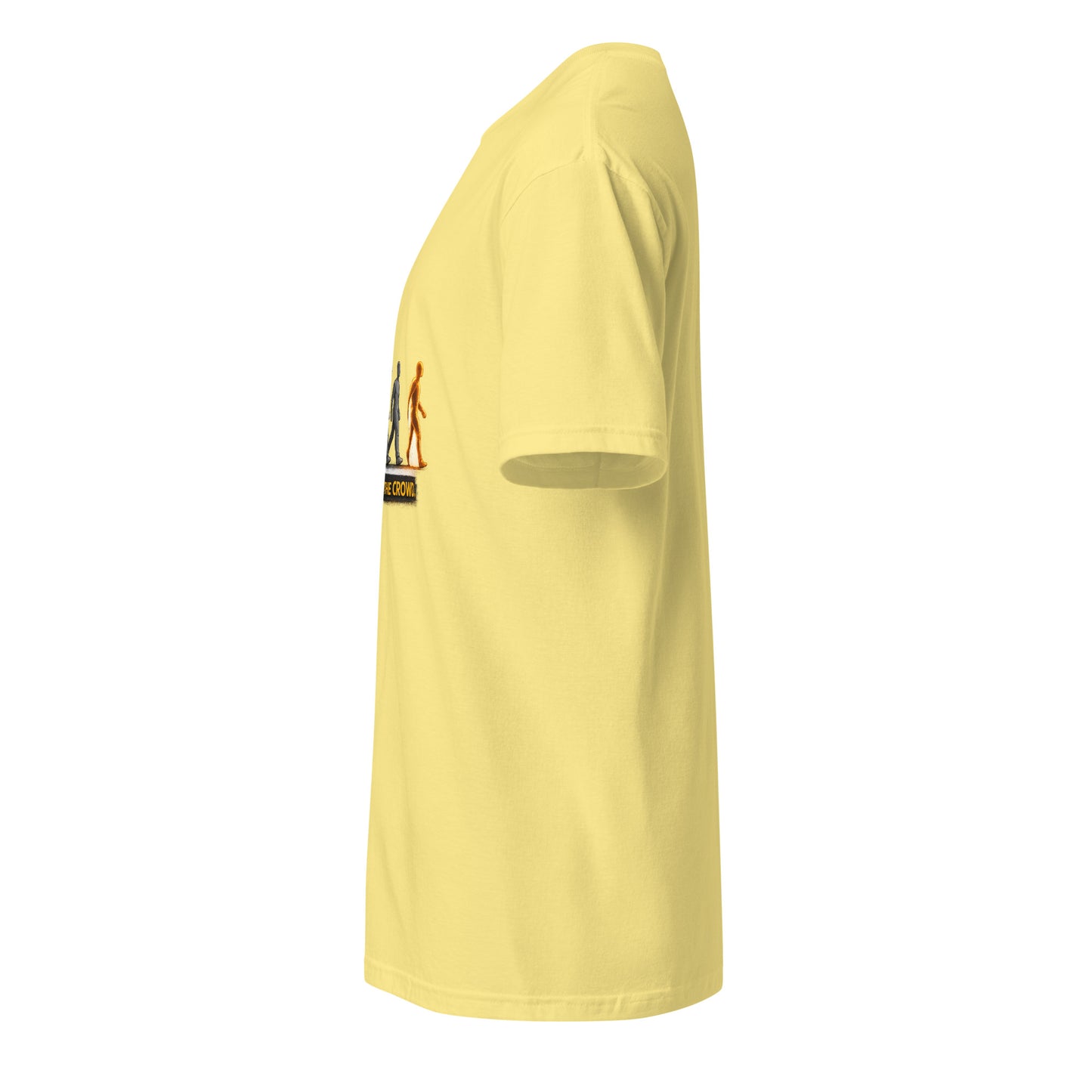 Crowd Unfollower – Individuality Statement - Short-Sleeve Unisex T-Shirt - Graphic Tee - Cornsilk - Left side