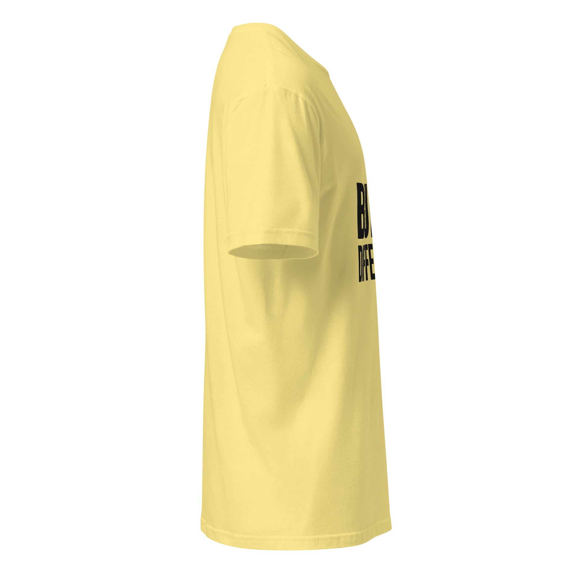 Built Different - Standout Statement - Short-Sleeve T-Shirt - Graphic Tee - Cornsilk - Right side