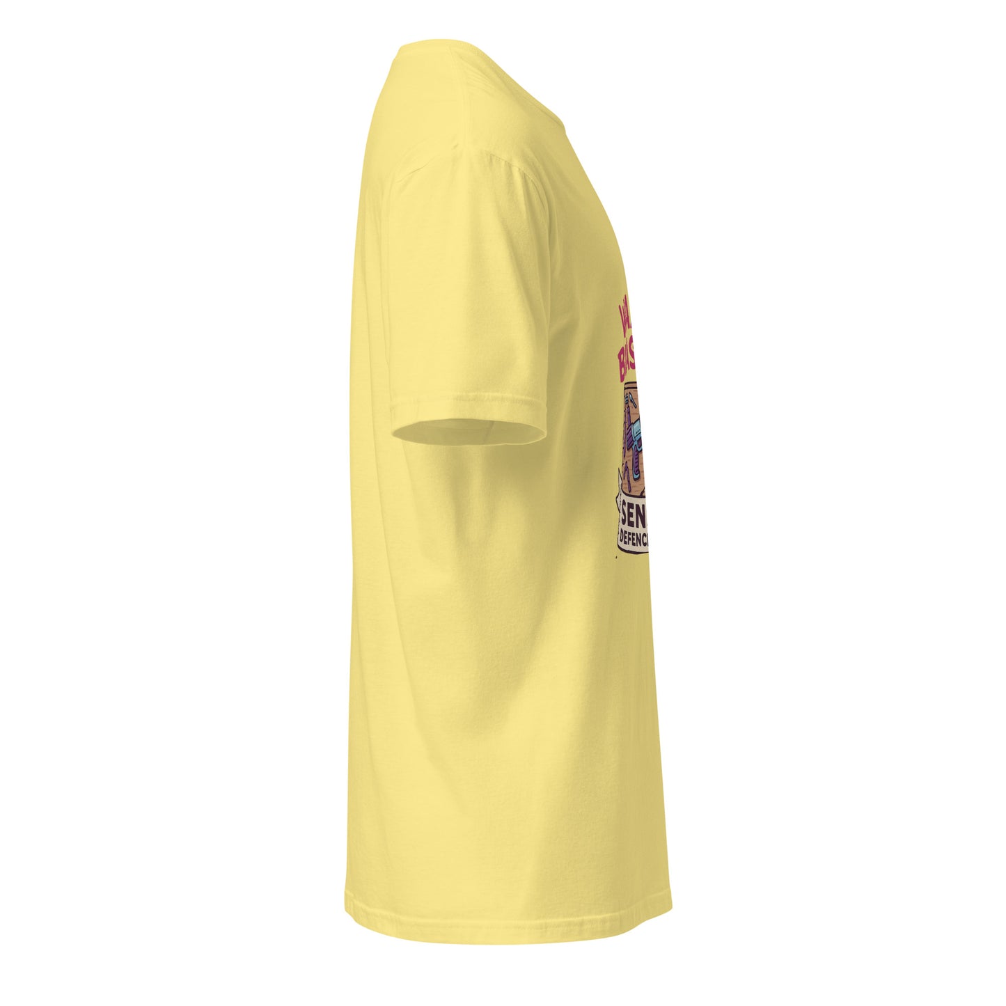Wax On/Blast Off – Retro Karate Space - Short-Sleeve Unisex T-Shirt - Graphic Tee - Cornsilk - Right side