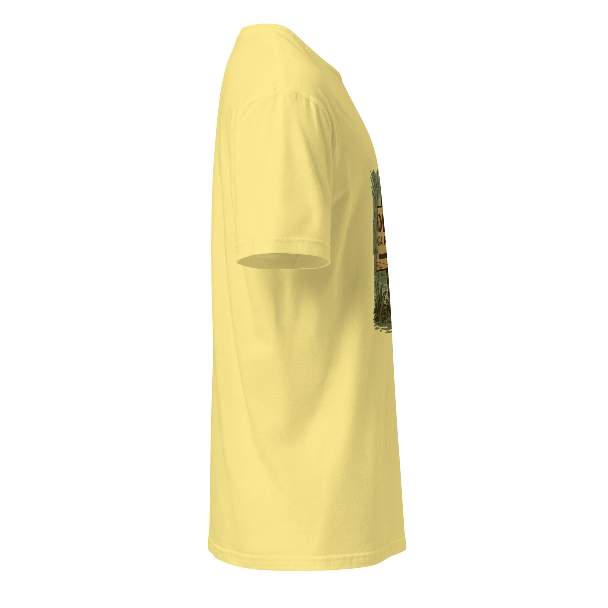 Yoda’s Yoga Retreat – Find Your Inner Force - Short-Sleeve Unisex T-Shirt - Graphic Tee - Cornsilk - Right side