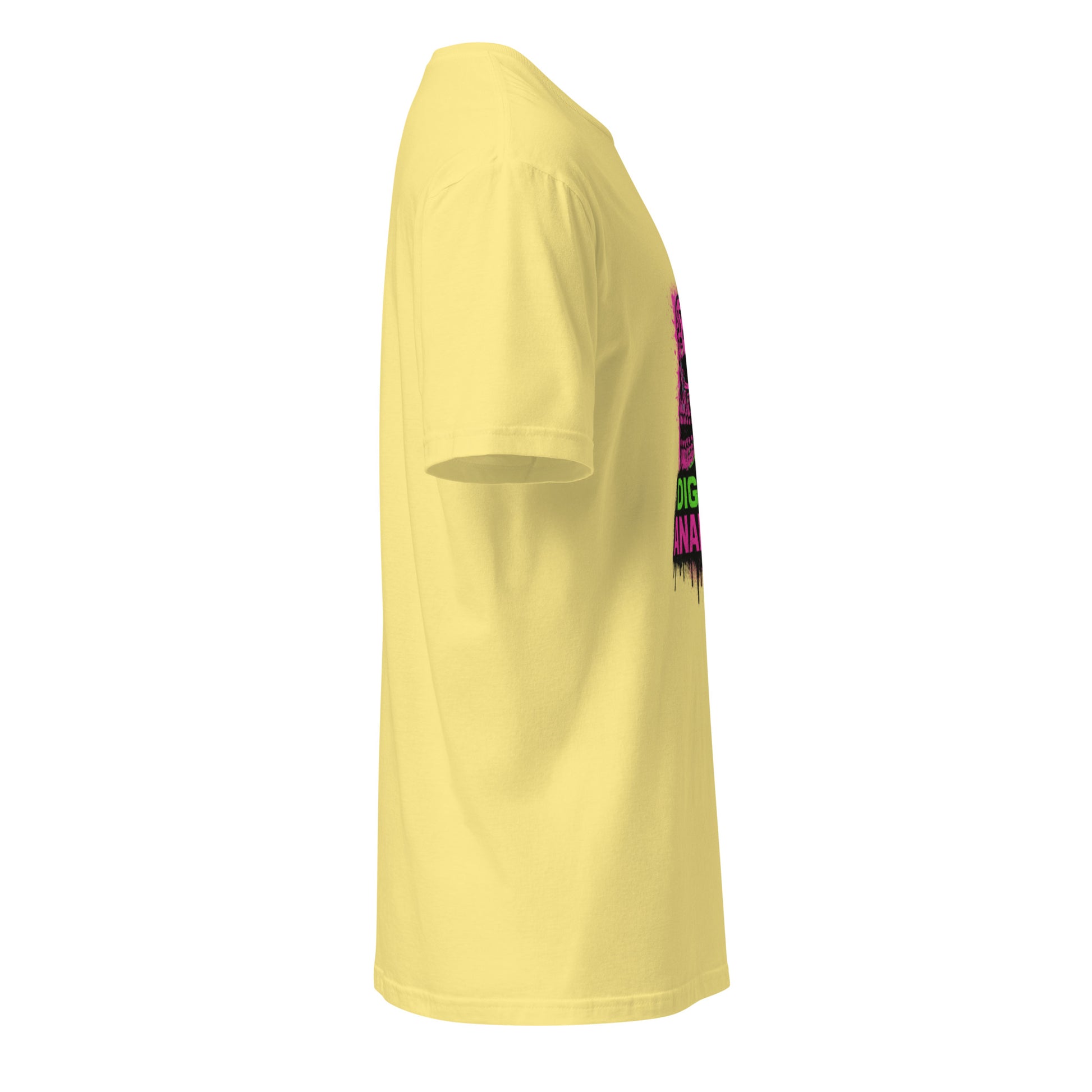 Digital Anarchy - Visual Rebellion - Short-Sleeve Unisex T-Shirt - Graphic Tee - Cornsilk - Right side