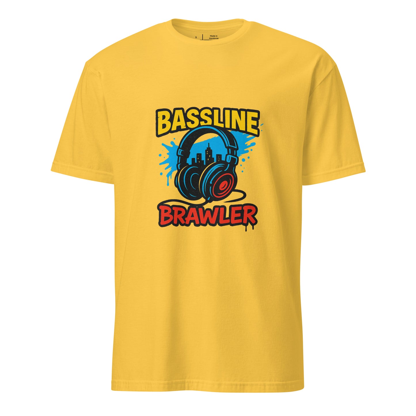 Bassline Brawler - Battle-Ready Beats - Short-Sleeve Unisex T-Shirt - Graphic Tee - Daisy - Front