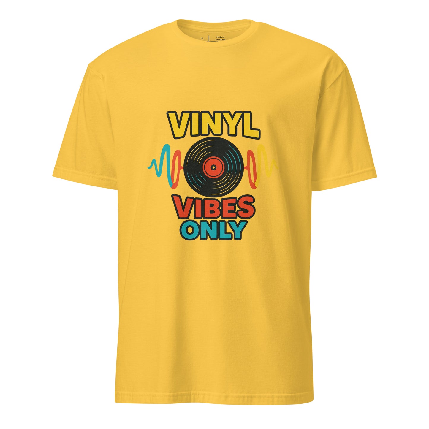 Vinyl Vibes Only - Retro Music Lover - Short-Sleeve Unisex T-Shirt - Graphic Tee - Daisy - Front