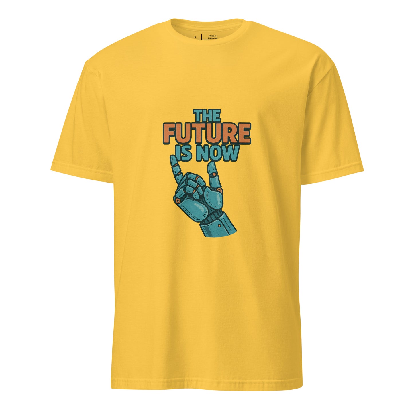 The Future Is Now - Futuristic Neon Tech - Short-Sleeve Unisex T-Shirt - Graphic Tee - Daisy - Front
