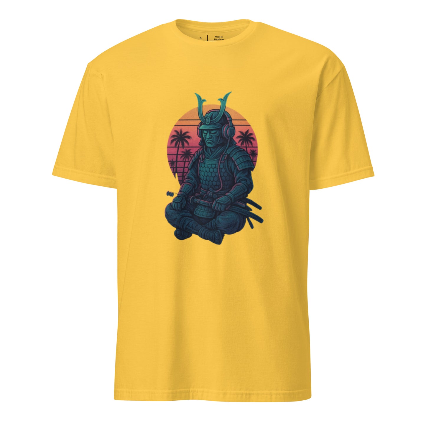 Headphone Samurai - Balance Meets Beats - Short-Sleeve Unisex T-Shirt - Graphic Tee - Daisy - Front