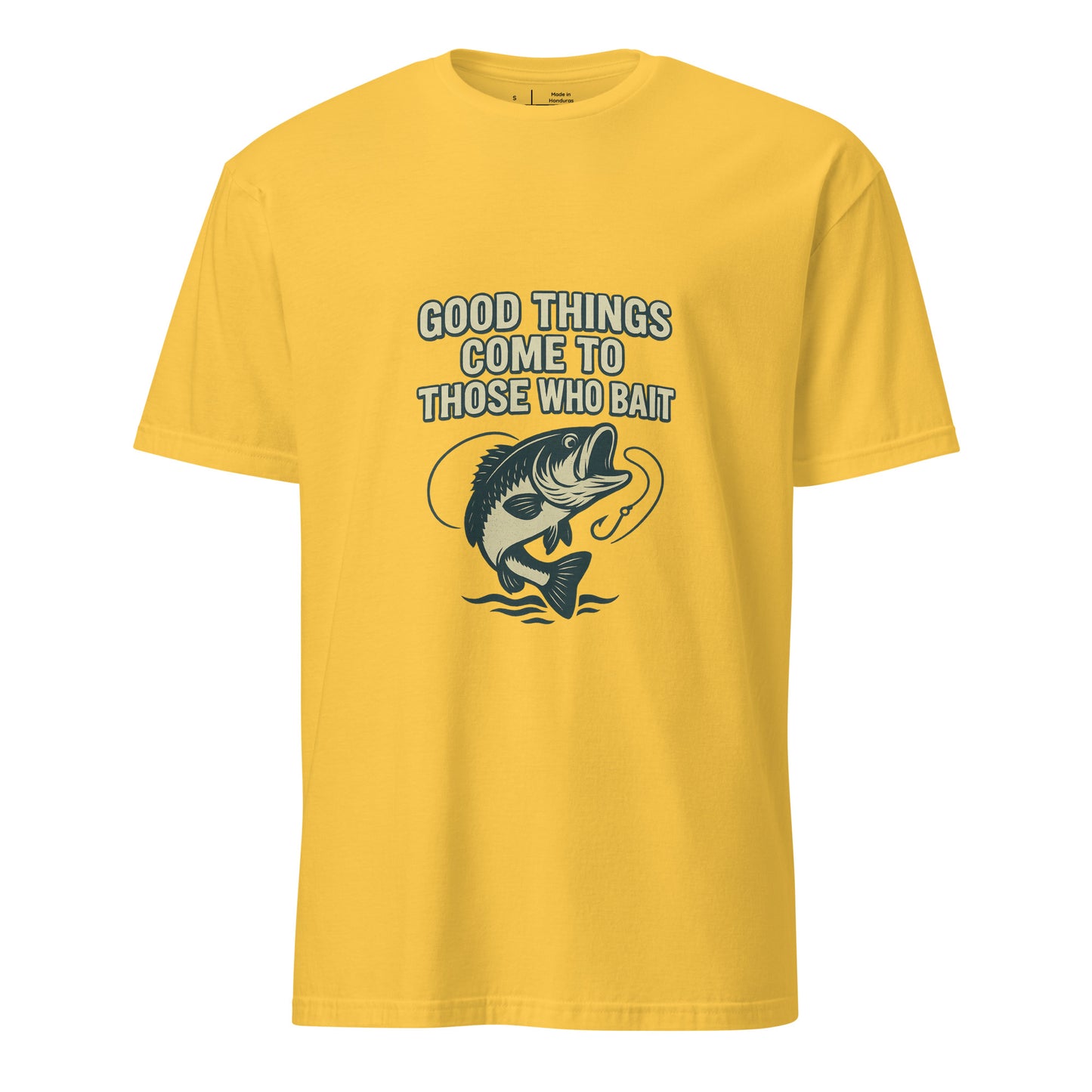 Good Things - Fishing Whitty Saying - Short-Sleeve Unisex T-Shirt - Graphic Tee - Daisy - Front
