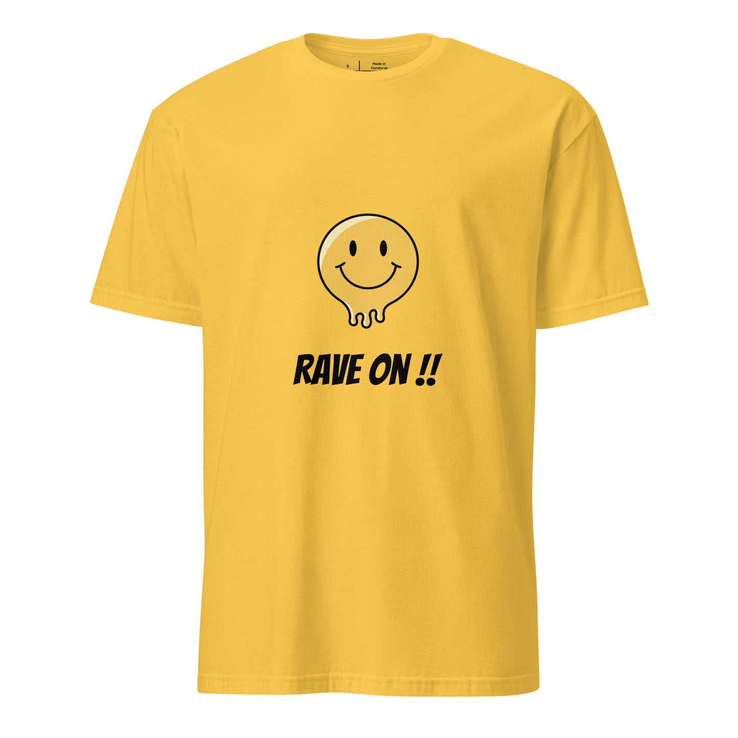 Rave On - Smiley Icon - Short-Sleeve Unisex T-Shirt - Graphic Tee - Daisy - Front