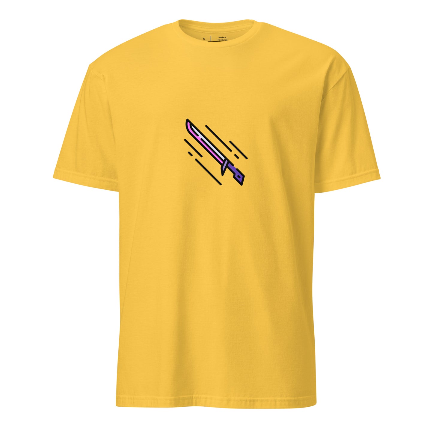 Cyber Sword – Blade Of The Neon Future - Short-Sleeve Unisex T-Shirt - Graphic Tee - Daisy - Front