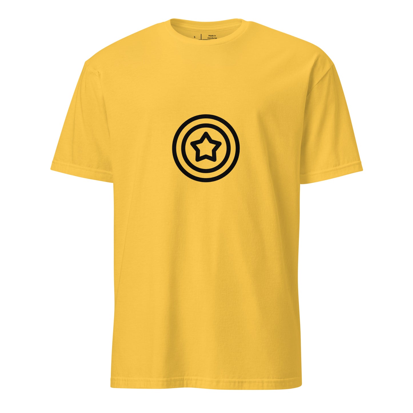 Shield - Minimalist Hero Emblem - Short-Sleeve - Unisex T-Shirt - Graphic Tee - Daisy - Front