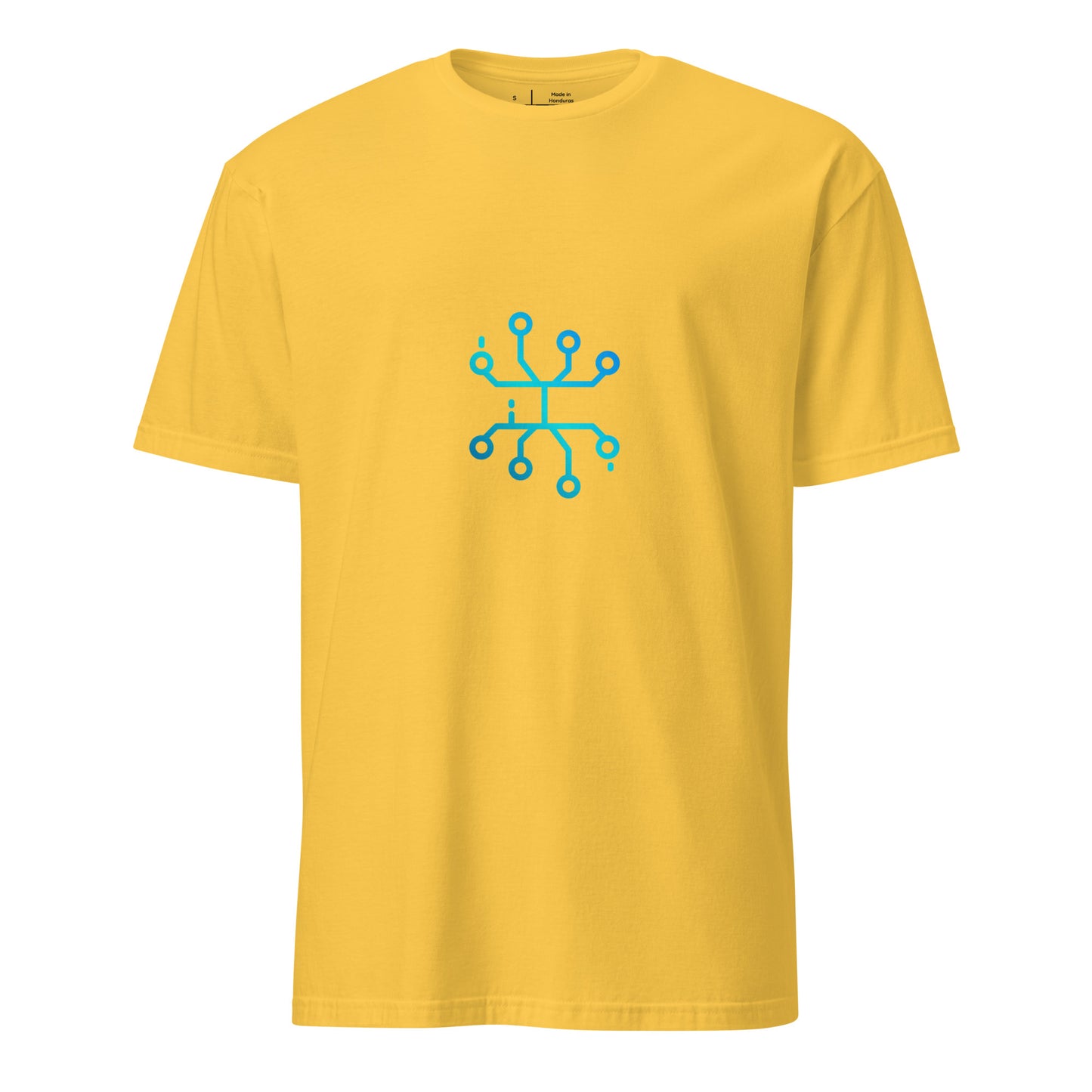 “Neural Bloom” – Circuit Flower - Short-Sleeve Unisex T-Shirt - Graphic Tee - Daisy - Front