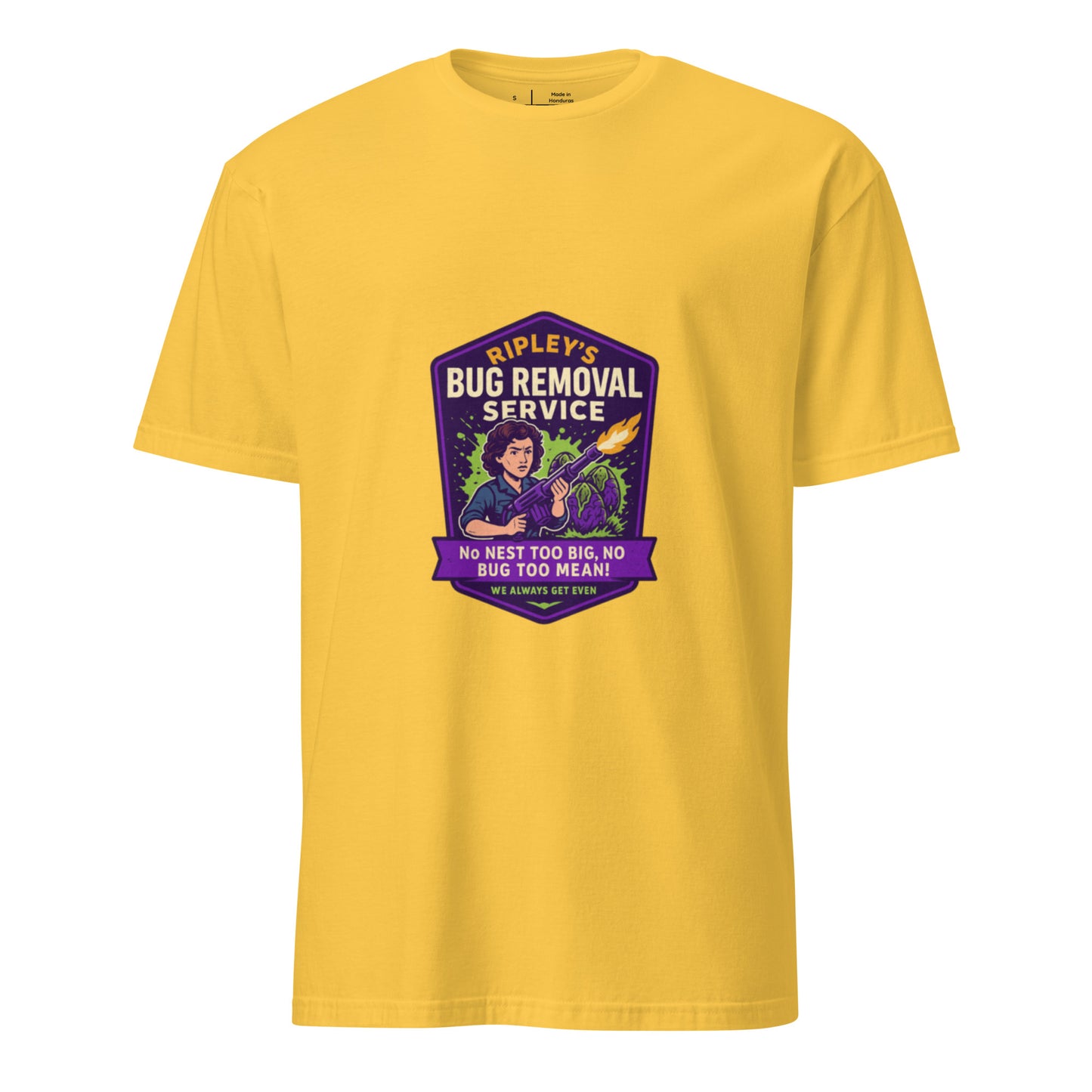 Ripley’s Bug Removal Service – Xenomorph Exterminator - Short-Sleeve Unisex T-Shirt - Graphic Tee - Daisy - Front