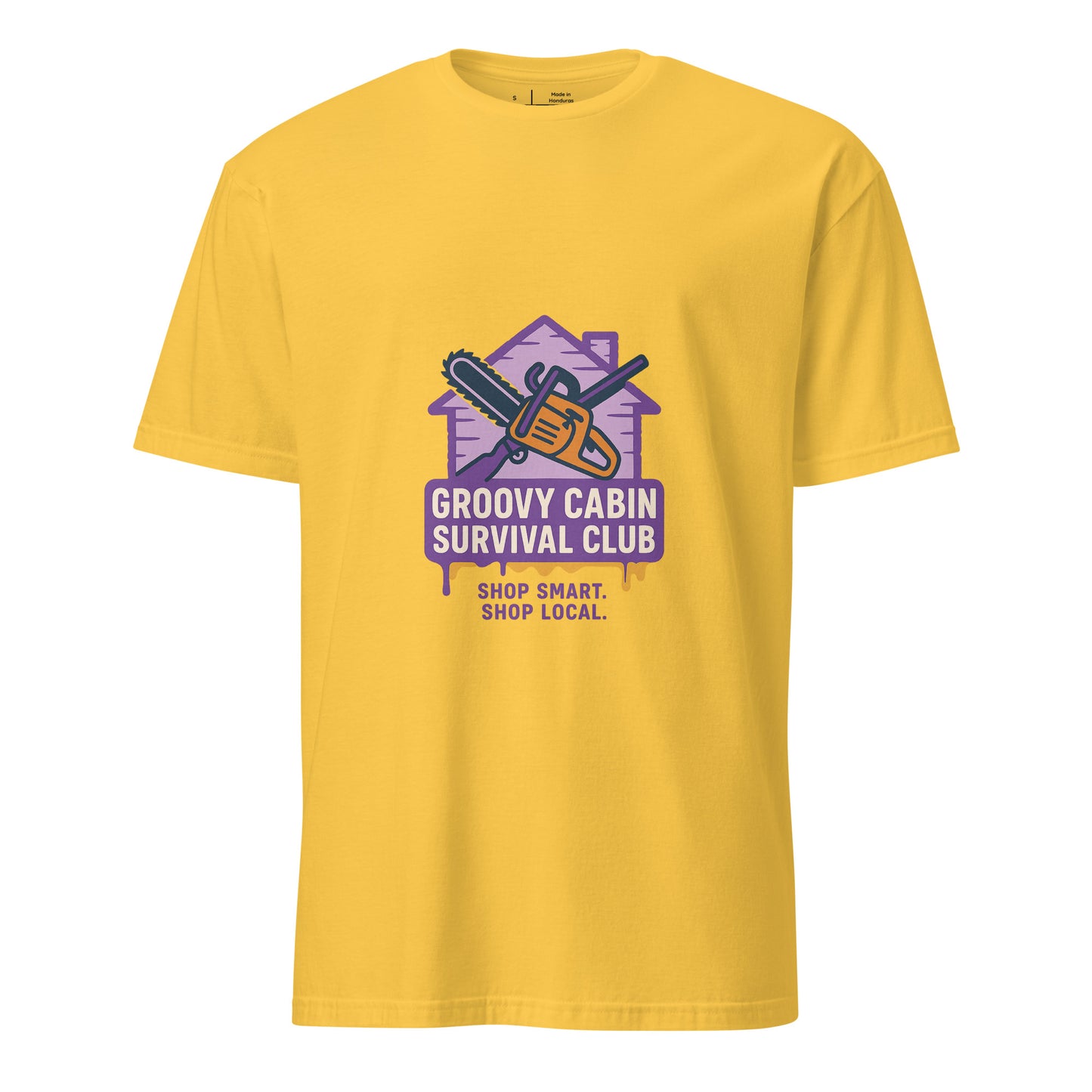 Groovy Cabin- Retro Horror Vibes - Short-Sleeve Unisex T-Shirt - Graphic Tee - Daisy - Front