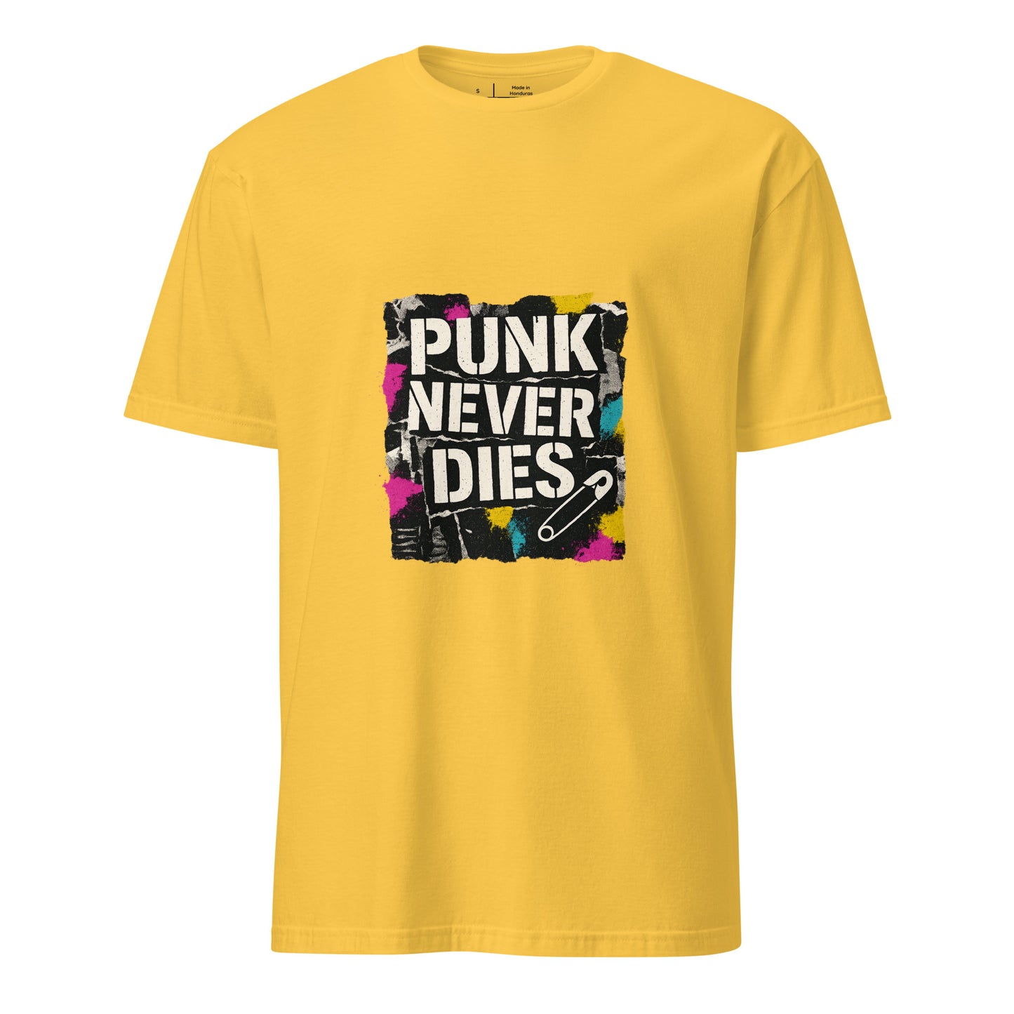 Punk Never Dies – Retro Punk Rock - Short-Sleeve Unisex T-Shirt - Graphic Tee - Daisy - Front