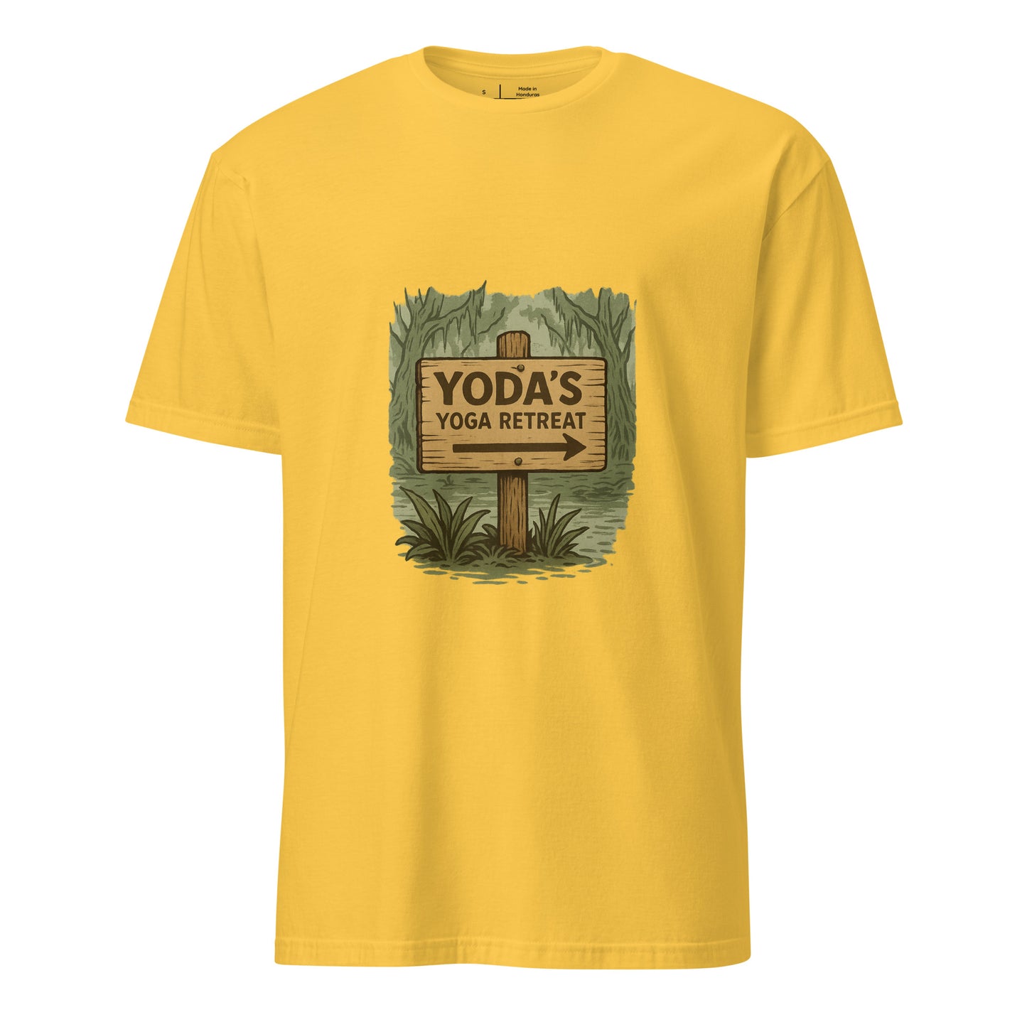 Yoda’s Yoga Retreat – Find Your Inner Force - Short-Sleeve Unisex T-Shirt - Graphic Tee - Daisy - Front