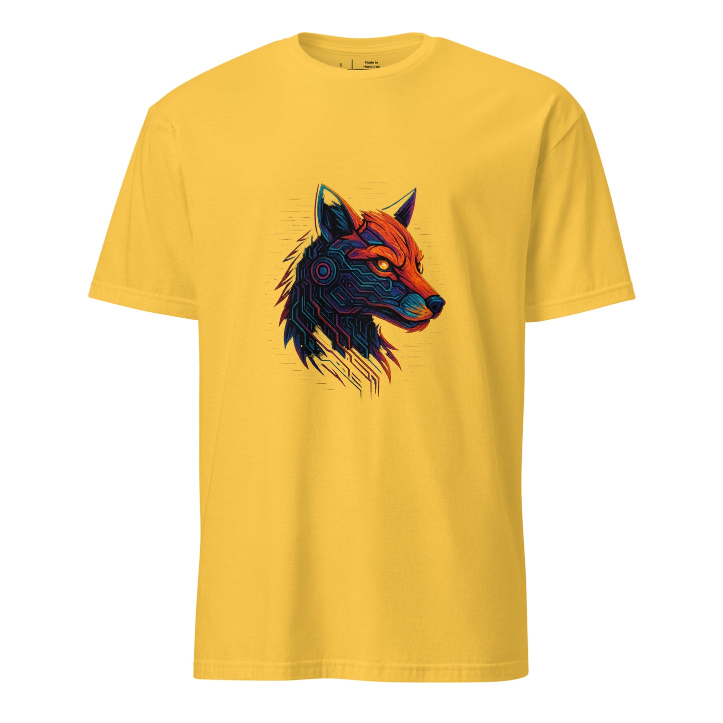  Cyber Fox – Neon Trickster - Short-Sleeve Unisex T-Shirt - Graphic Tee - Daisy - Front