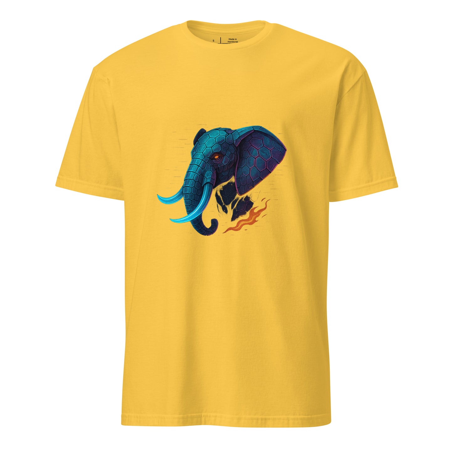 Cyber Elephant – Futuristic Tech Jungle - Short-Sleeve Unisex T-Shirt - Graphic Tee - Daisy - Front