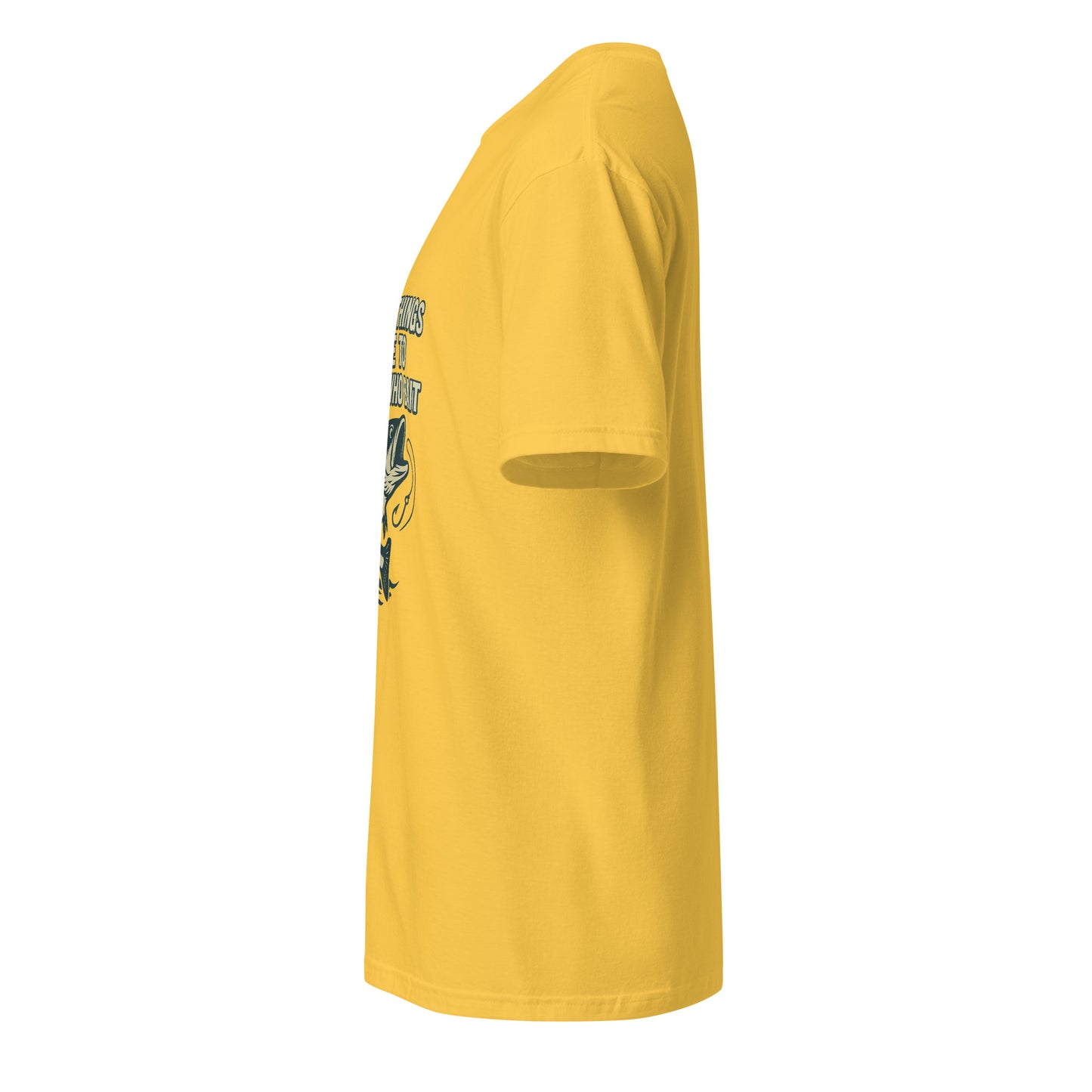 Good Things - Fishing Whitty Saying - Short-Sleeve Unisex T-Shirt - Graphic Tee - Daisy - Left side