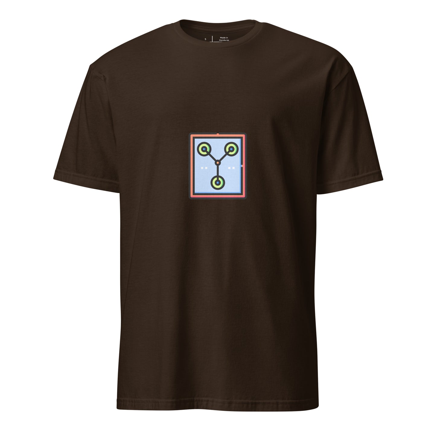 Flux - Great Scott! - Short-Sleeve Unisex T-Shirt - Graphic Tee - Dark Chocolate - Front
