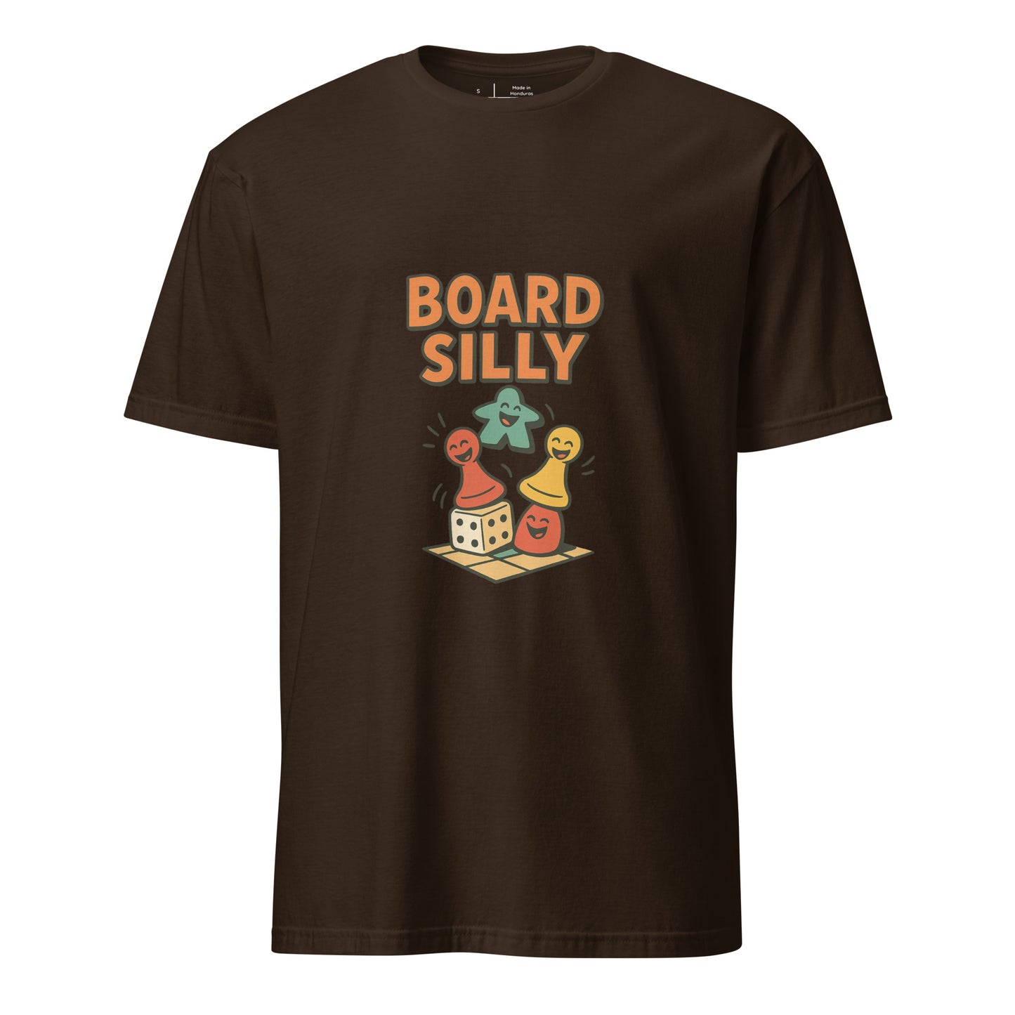 Board Silly – Ultimate Board Game - Short-Sleeve Unisex T-Shirt - Graphic Tee - Dark Chocolate - Front