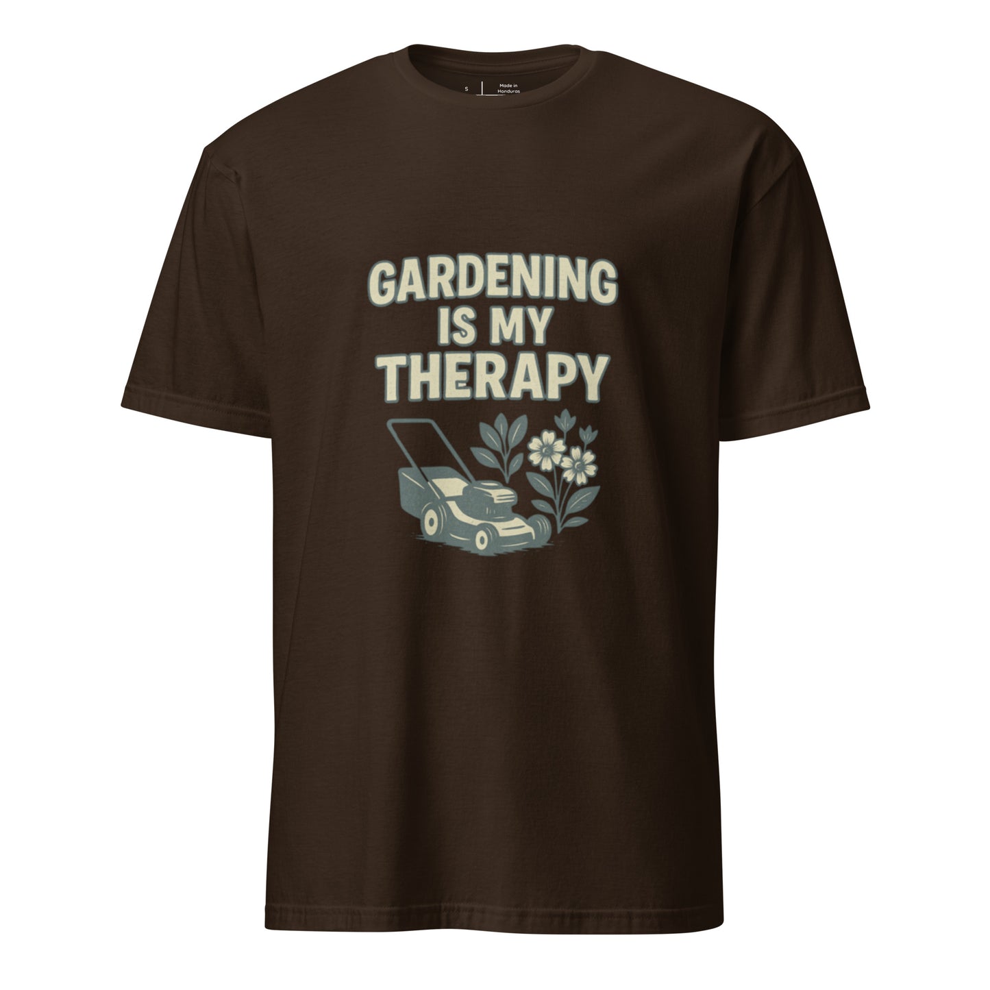 Gardening Is My Therapy - Relax & Replant - Short-Sleeve Unisex T-Shirt - Graphic Tee - Dark Chocolate - Front