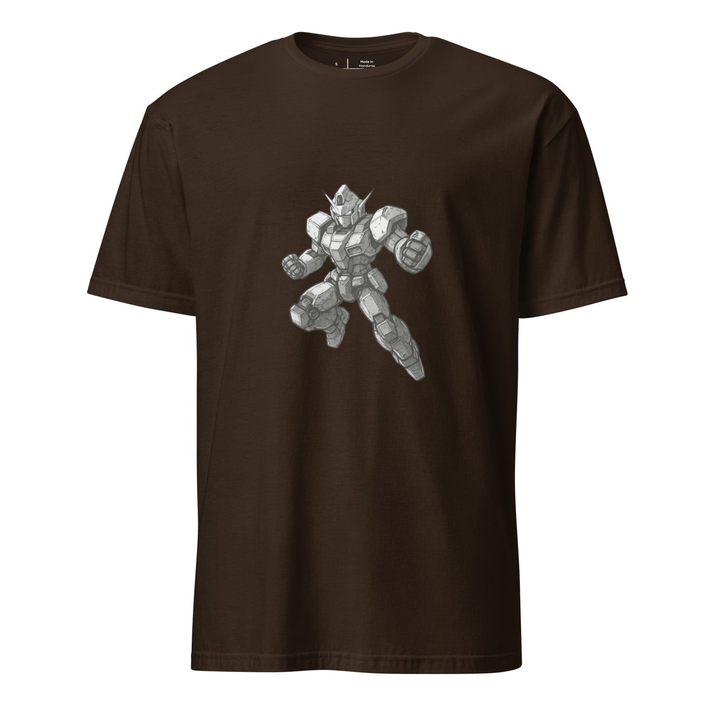 Rocket Strike Unit-01 - Mecha Warrior - Short-Sleeve Unisex T-Shirt - Graphic Tee - Dark Chocolate - Front