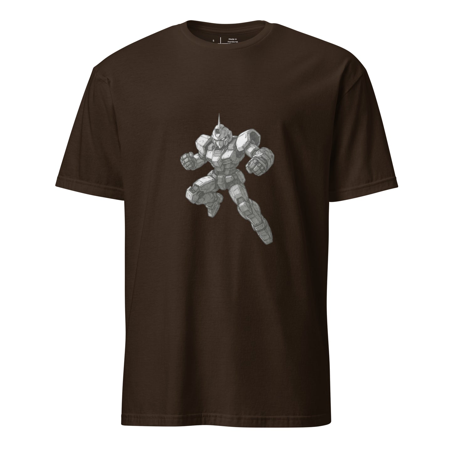 Vanguard Unit-09 - Mecha Warrior - Short-Sleeve Unisex T-Shirt - Graphic Tee - Dark Chocolate - Front