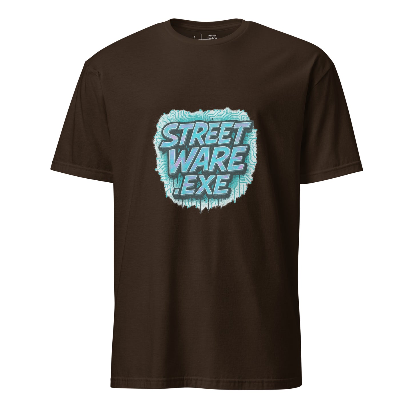 Streetware.exe - Digital Precision - Short-Sleeve Unisex T-Shirt - Graphic Tee - Dark Chocolate - Front
