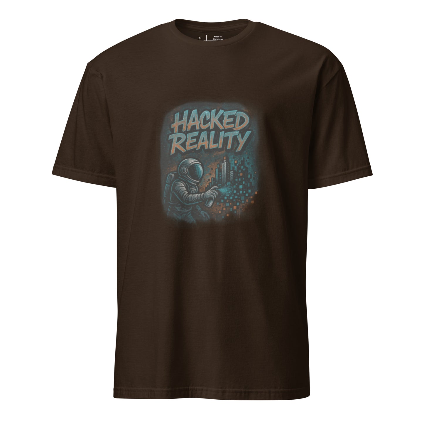 Hacked Reality - Creative Resistance - Short-Sleeve Unisex T-Shirt - Graphic Tee - Dark Chocolate - Front