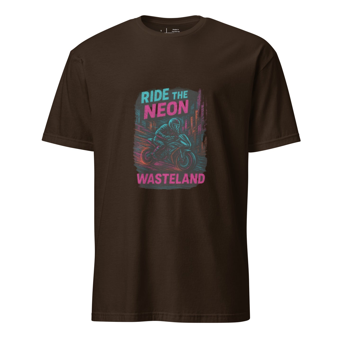 Neon Wasteland - Motion Blur - Short-Sleeve Unisex T-Shirt - Graphic Tee - Dark Chocolate - Front