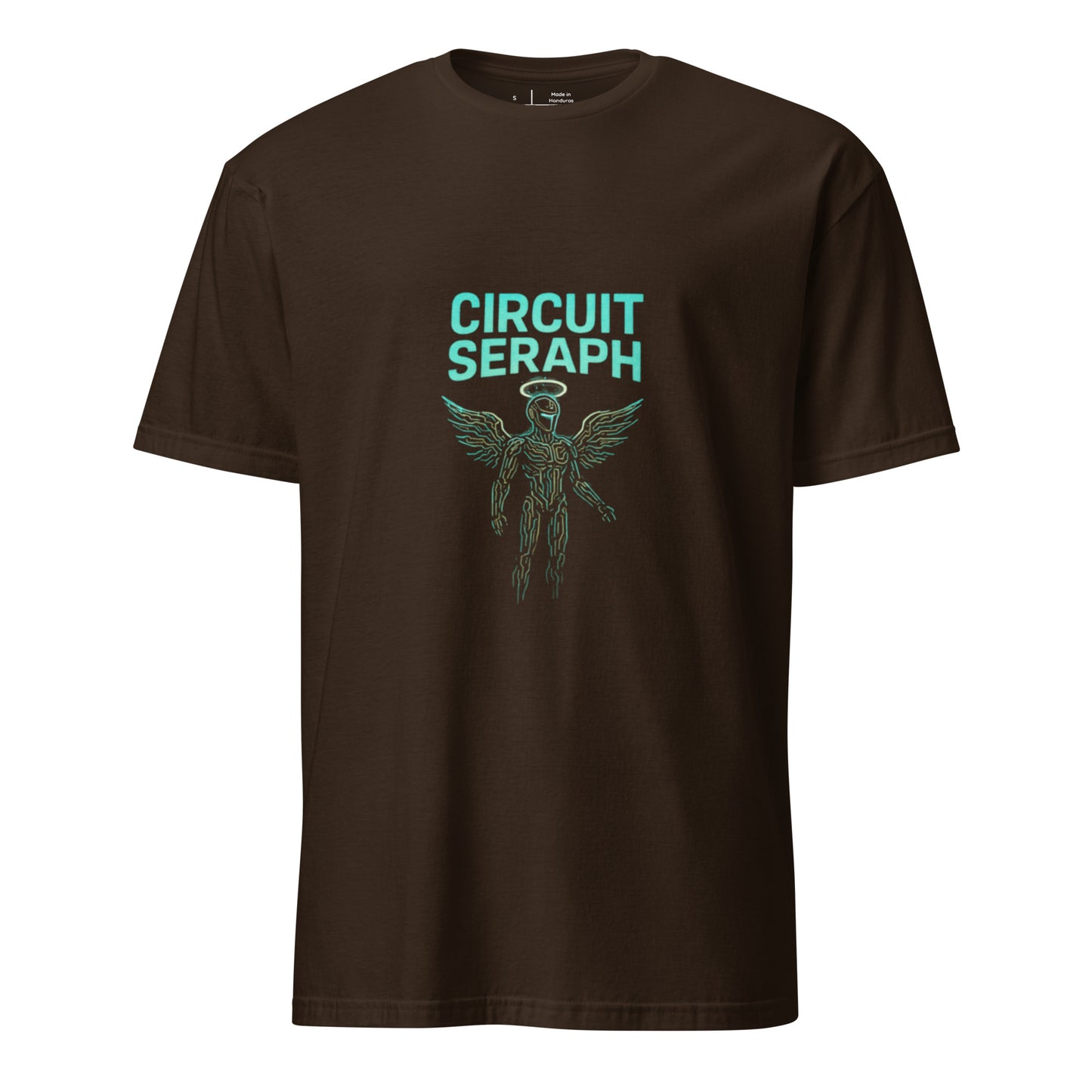 Circuit Seraph - Digital Watcher - Short-Sleeve Unisex T-Shirt - Graphic Tee - Dark Chocolate - Front