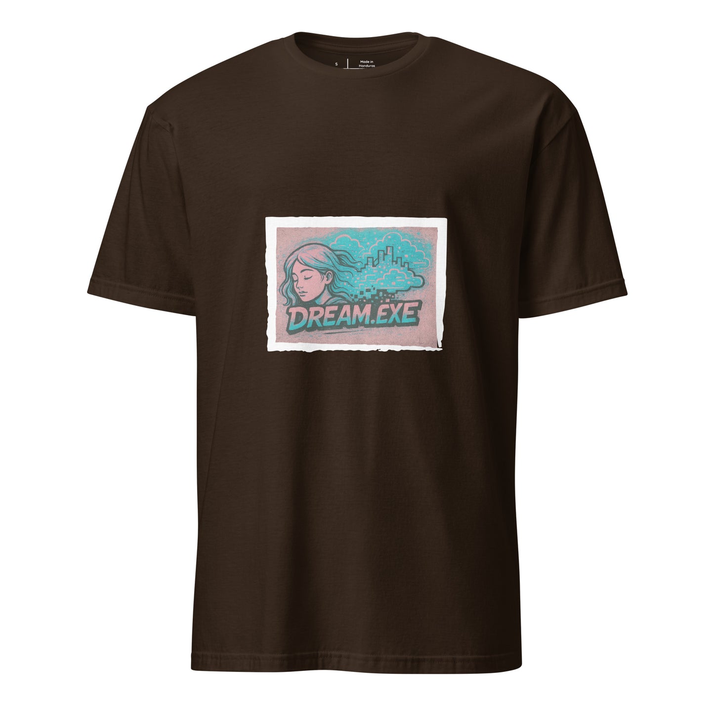 Dream.exe - Cyber Dreams - Short-Sleeve Unisex T-Shirt - Graphic Tee - Dark Chocolate - Front