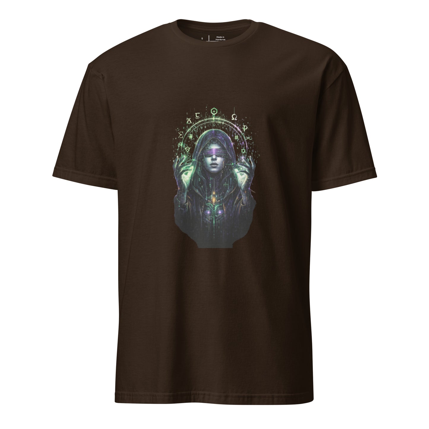 Cover Up Oracle: System Override - Short-Sleeve Unisex T-Shirt - Graphic Tee - Dark Chocolate - Front