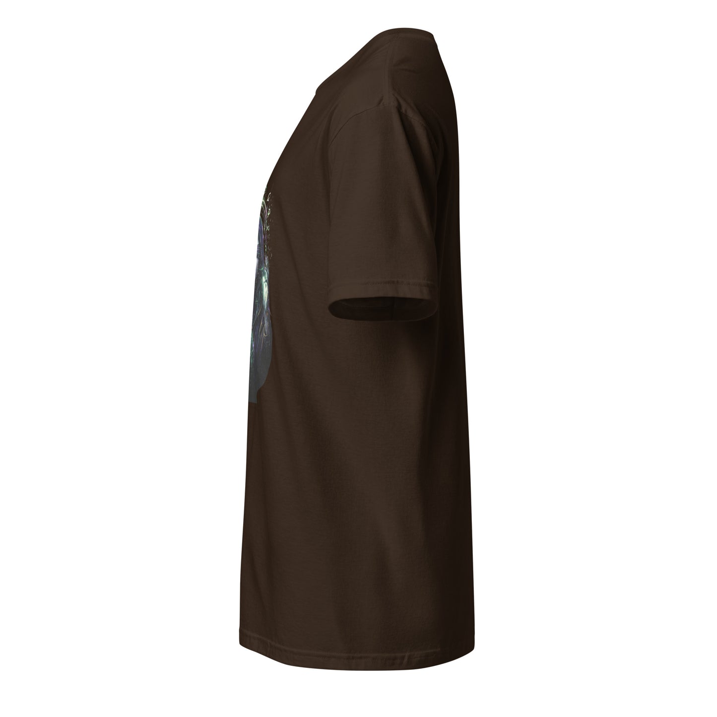 Cover Up Oracle: System Override - Short-Sleeve Unisex T-Shirt - Graphic Tee - Dark Chocolate - Left side