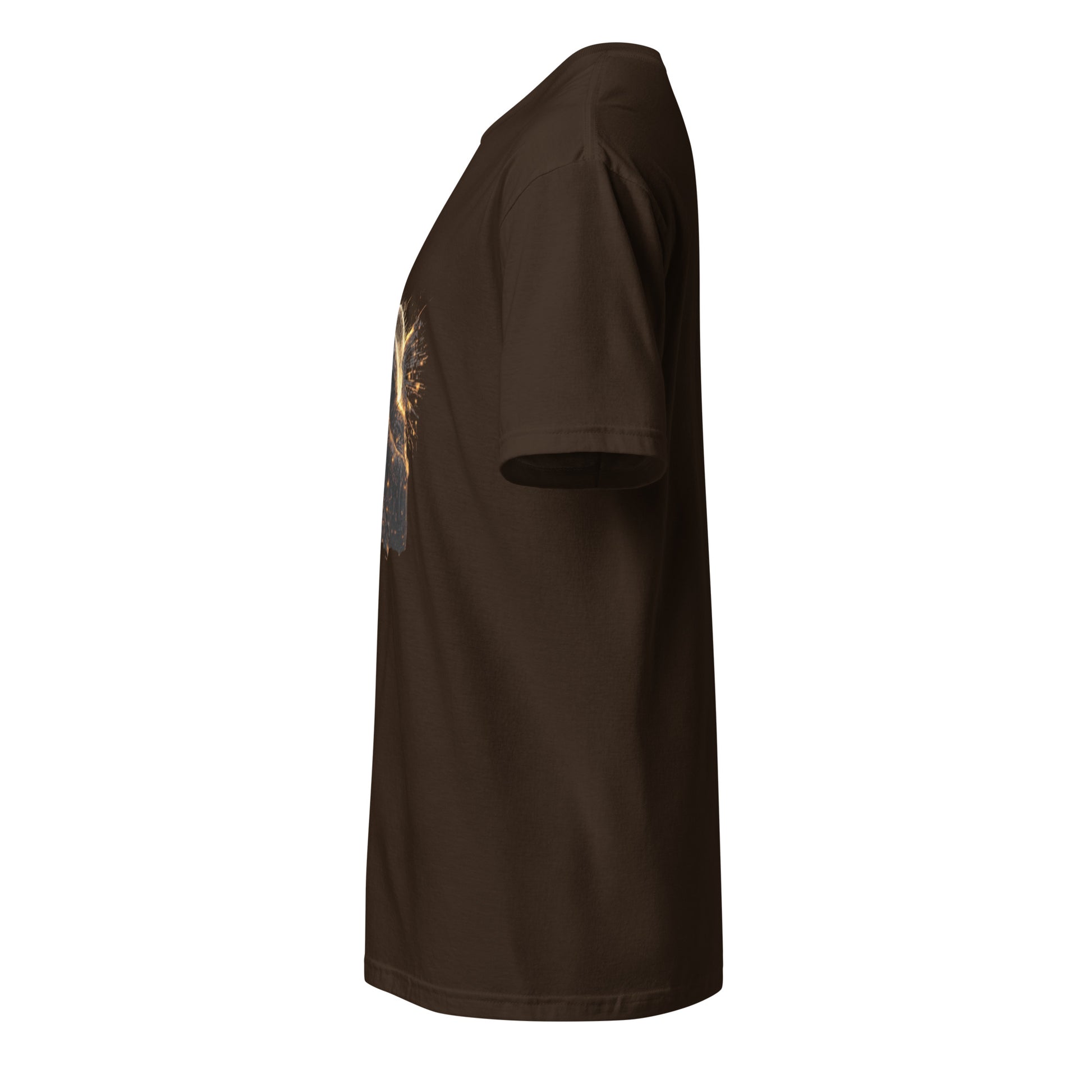 Cover Up Seraph: Firewall Broken – Cyber Angel - Short-Sleeve Unisex T-Shirt - Graphic Tee - Dark Chocolate - Left side