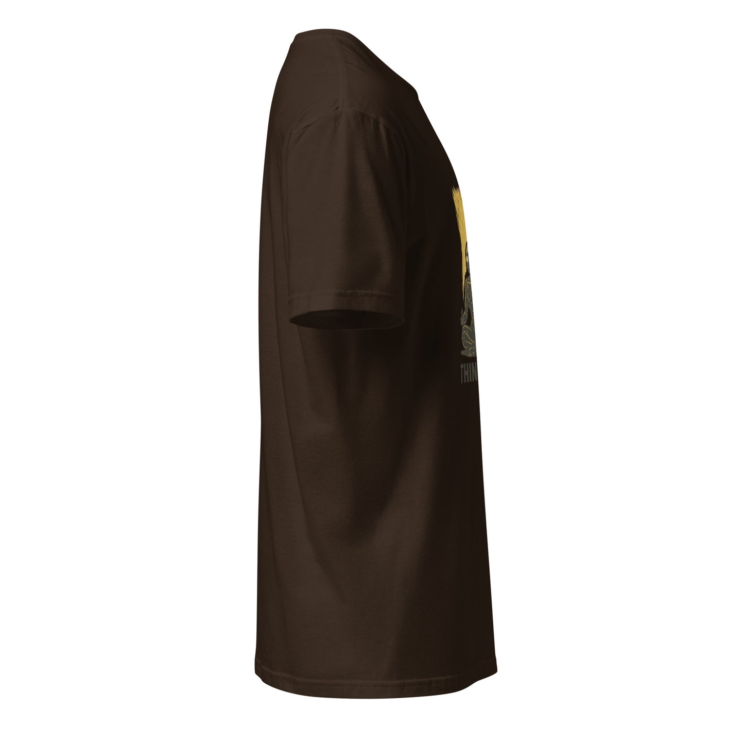 Think.exe – Cyber Meditation - Short-Sleeve Unisex T-Shirt - Graphic Tee - Dark Chocolate - Right side