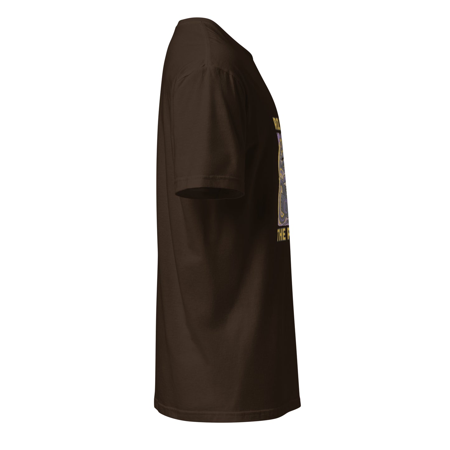 Helix Drifters – Rebel Mono-Wheel Hover Riders - Short-Sleeve Unisex T-Shirt - Graphic Tee - Dark Chocolate - Right side