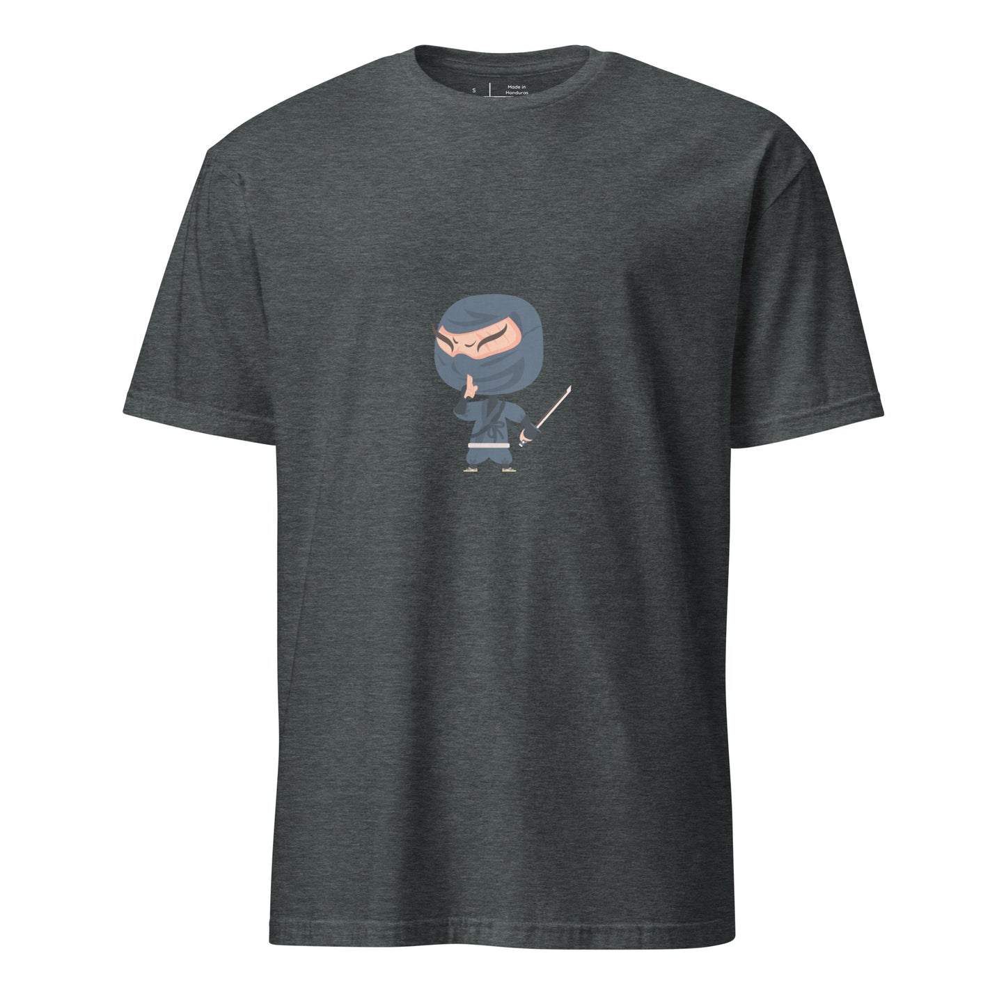 Ninja - Cartoon Ninja - Short-Sleeve Unisex T-Shirt - Graphic Tee - Dark Heather - Front